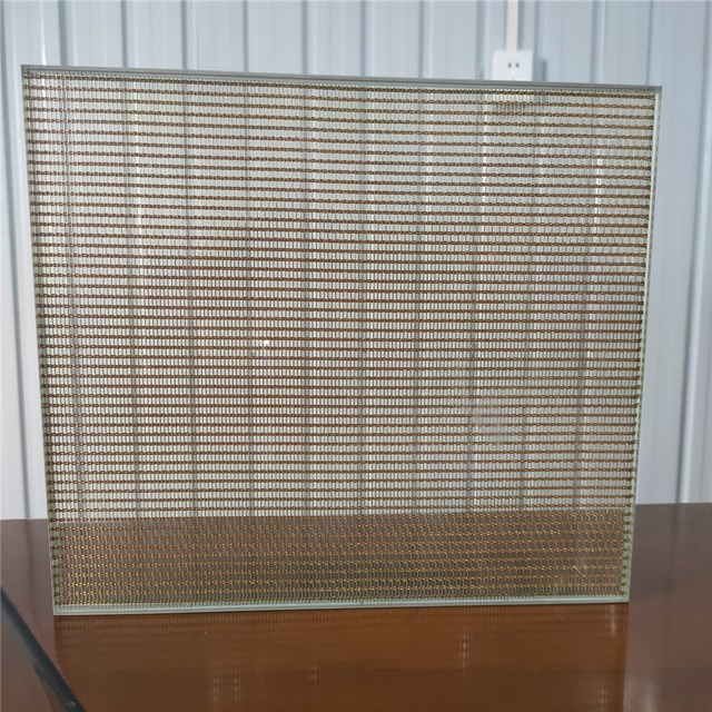 Wholesale Wire Mesh Laminated Glass Panels High Transparency Steel Wire Reinforcement for Buildings