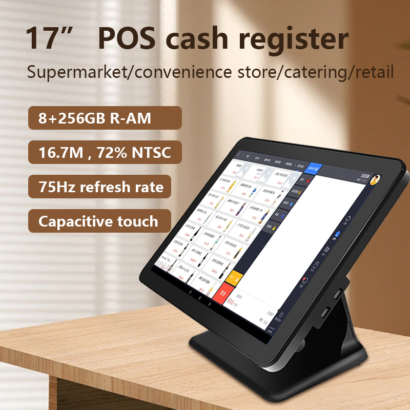 POS Terminal/Machine/System 17" Single Touch Screen Windows POS Computer with 80 Printer Scanner Retail Cash Register Guangdong OEM Factory