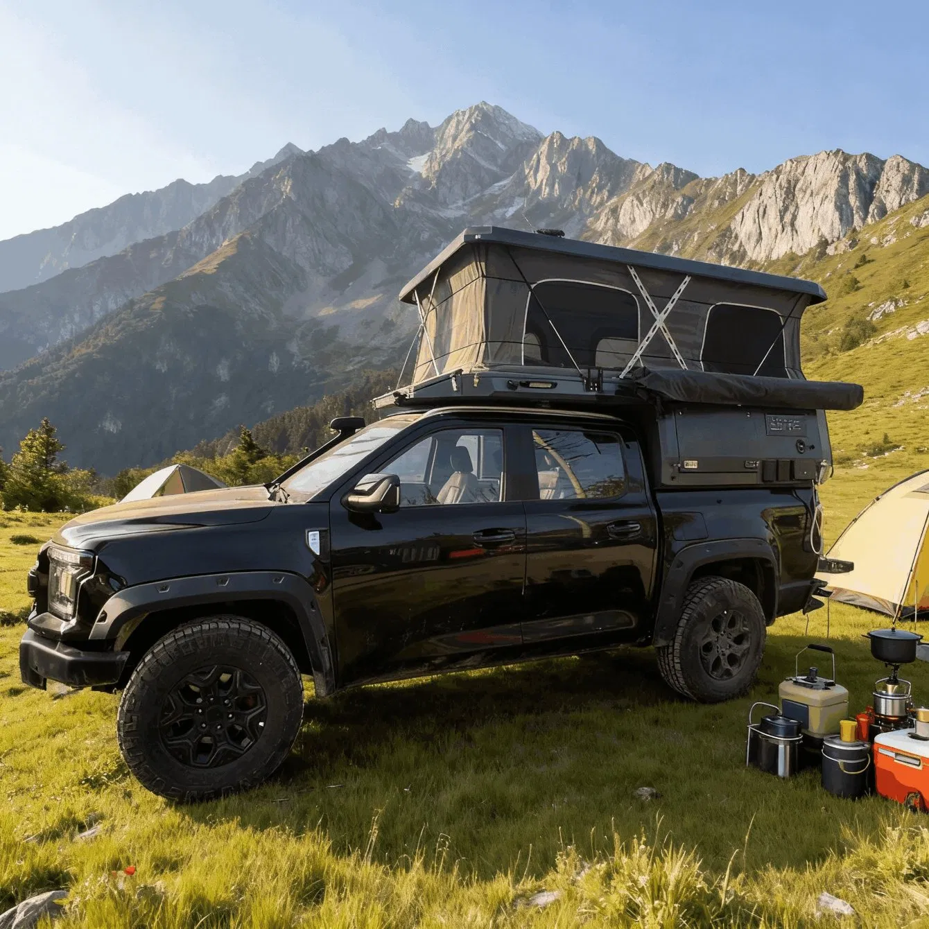 High Clearance Pop up Camper Design for Navigating Rough Terrains and Uneven Ground