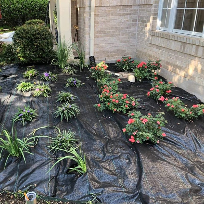 PP Woven Membrane PE Ground Cover Weedmat Anti Grass Weed Control Cloth Bloker Mulch Film Landscape Fabric Barrier Mat