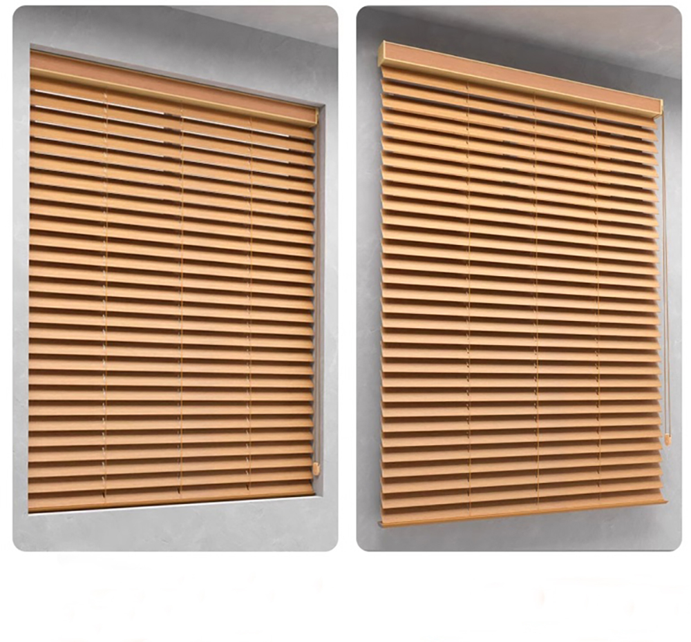 Chinese Horizontal Bamboo Venetian Blinds Sunlight Protector Eco-Friendly Mini Blinds