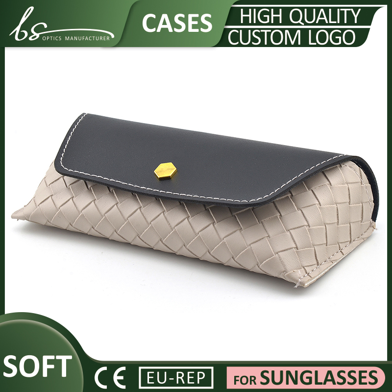 Fashion Wholesale PU Leather Soft Glasses Case for Sunglasses Packing