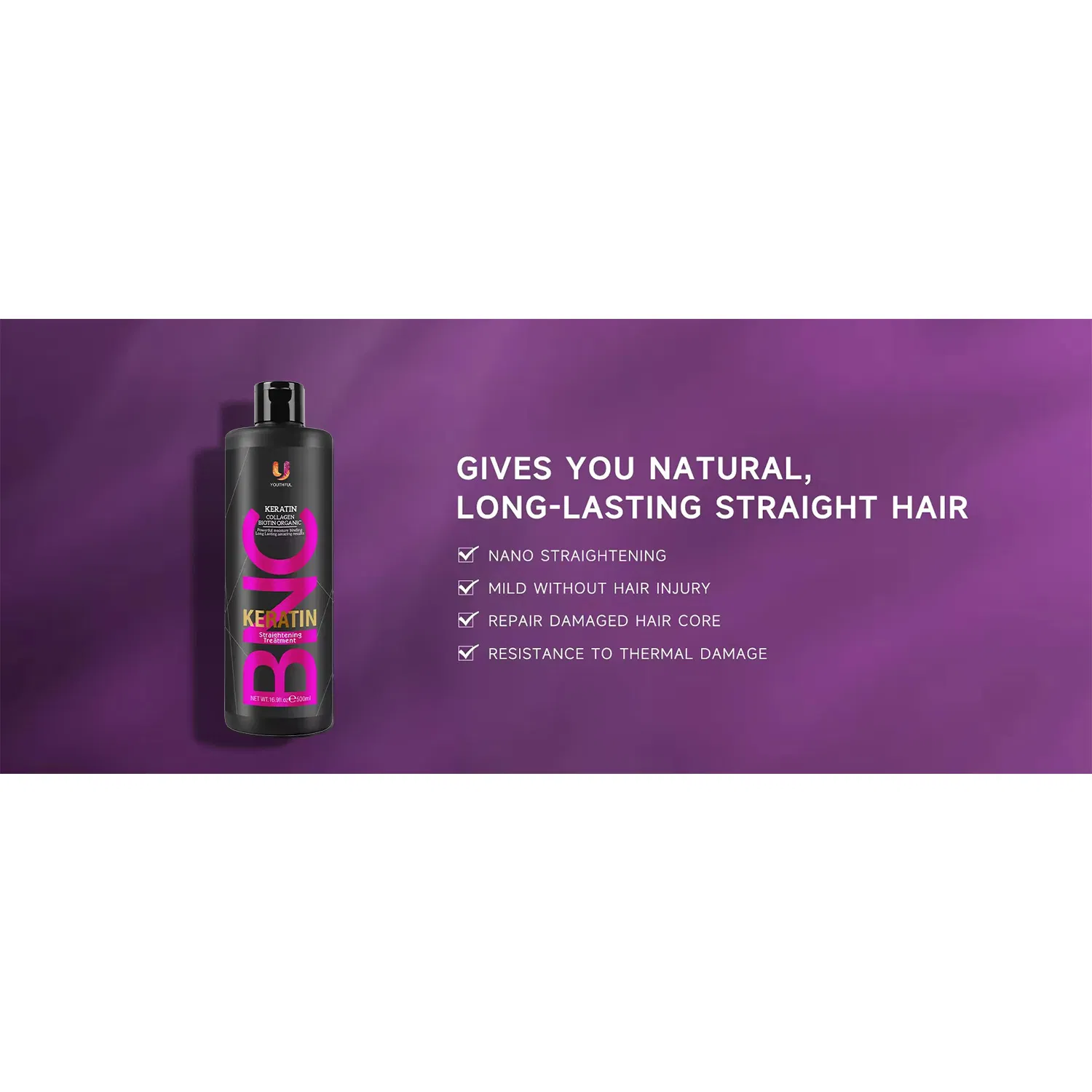 Professional Salon Use Organic Brazilian Keratin Straightening Smoothing Pure Keratin