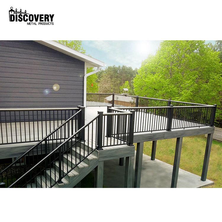 Modern Powder-Coated Aluminum Handrail for Balcony, Stair & Deck