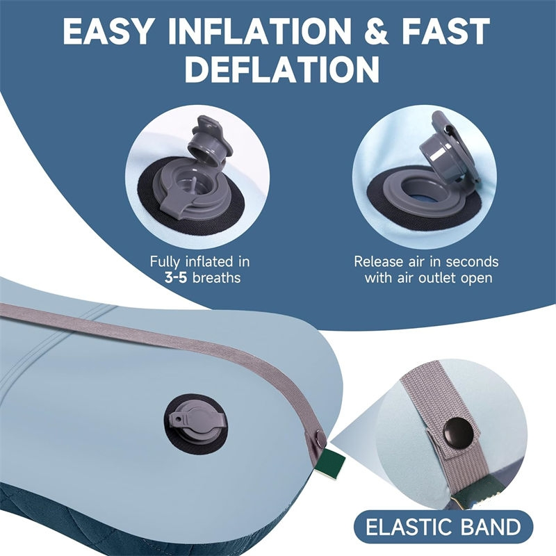 Emergency Response High Quality Inflatable Pillow Neck Support Lightweight Portable Ergonomic Affordable Prices Small Backpacking Inflatable Pillow