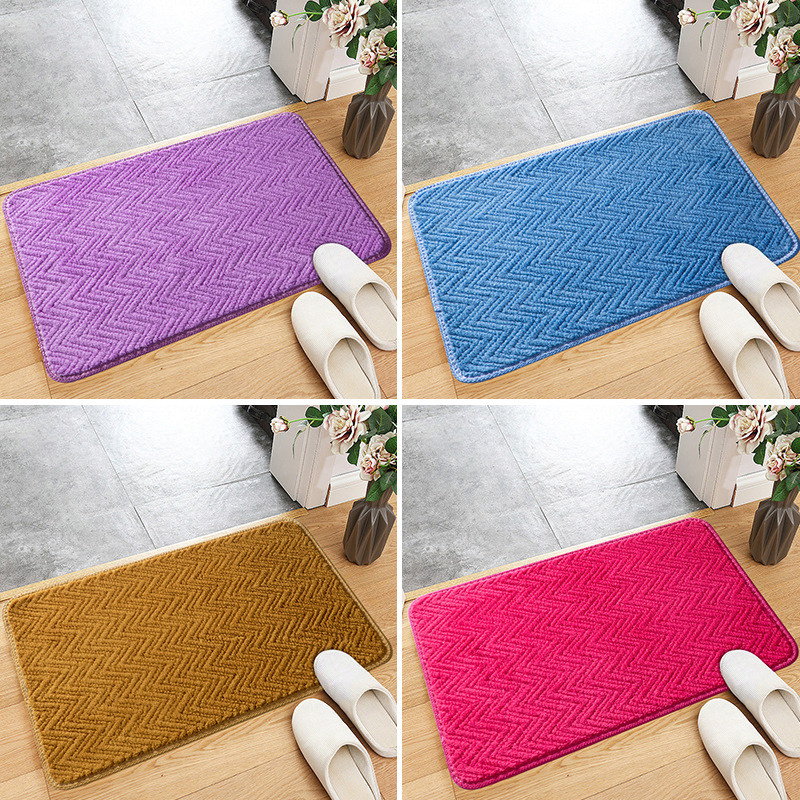 Jacquard Curved Corduroy Household Bathroom Absorbent Floor Mat