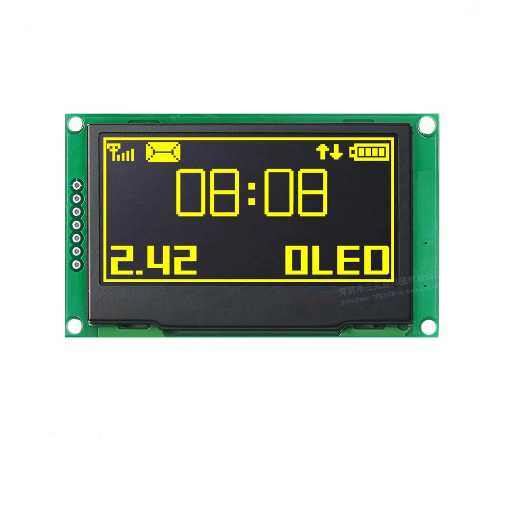 Monochrome 2.42” LCD Module Spi Interface 128X64 Graphic OLED Display Panel