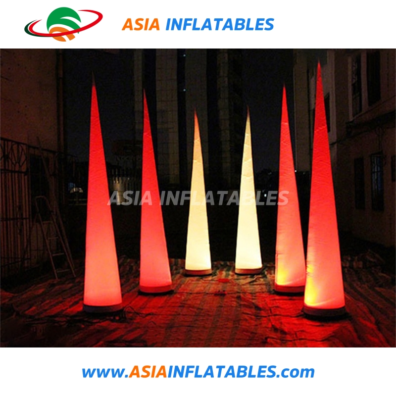 Garden Lighting Decoration Inflatable Tube, Inflatable Cone Lighting