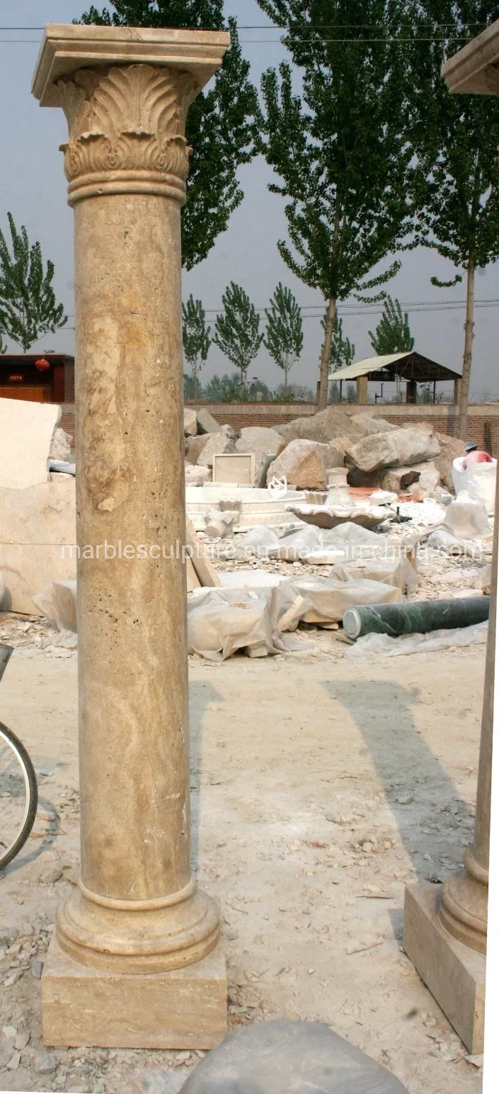 Beige Marble Stone Sculpture Column (SY-C020)