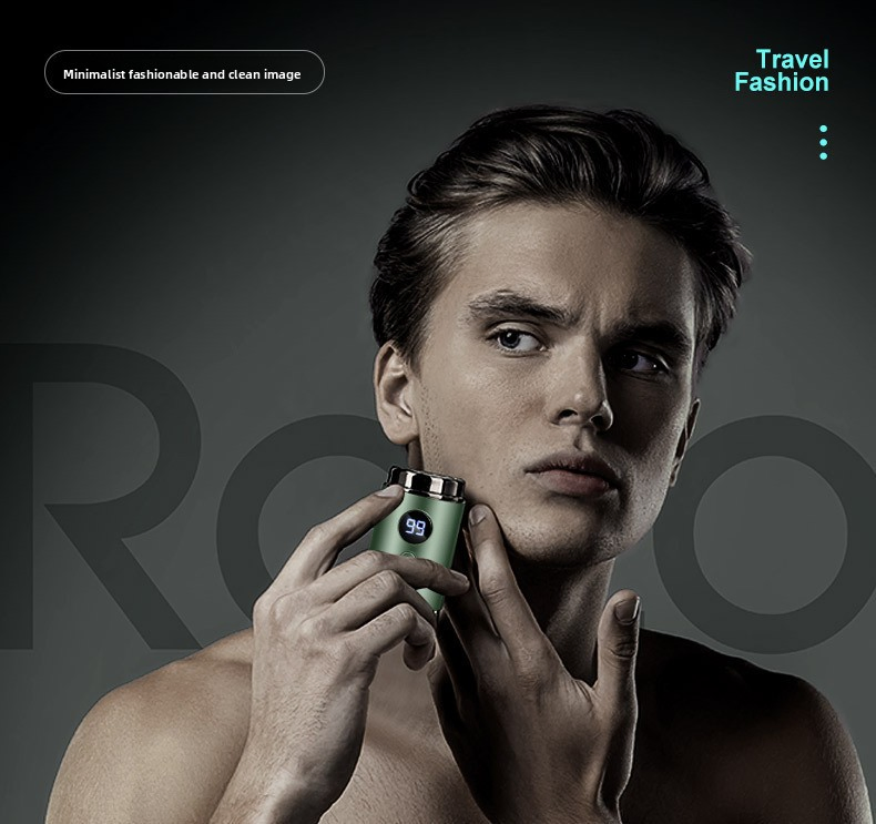 Mini Portable Stainless Steel Shaver Electric Shaver Rechargeable Full Body Washable Men's Shaver