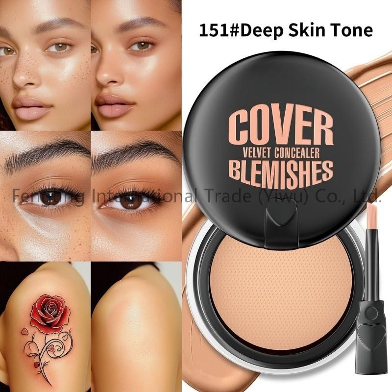 Long-Lasting Water-Resistant Makeup Moisturizer for Acne Marks Dark Circles Blemishes Tattoos Scars Enhances Skin Tone Full Coverage Foundation Meet FDA, Cpnp