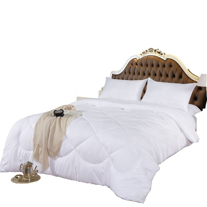 100% Cotton Hotel Down Duvet for All Season Soft White Full Size Bedding Quilt