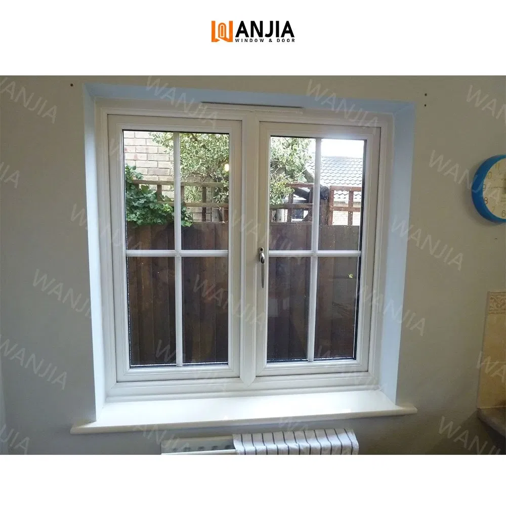 Hot Insulation Soundproof Casement Window UPVC Vinyl Double Tempered Glass Window