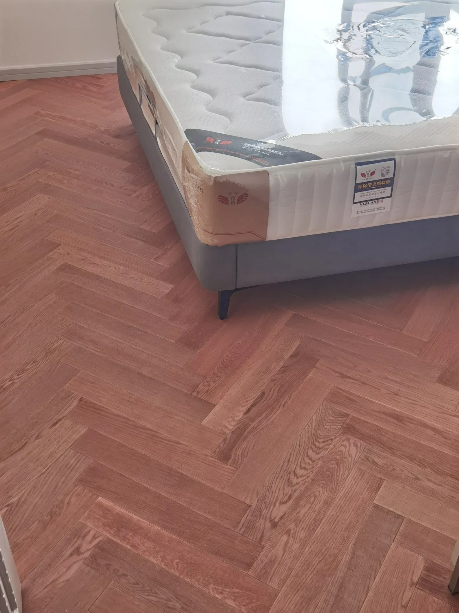 Single Laminate Walnut End Grain Chevron Swimming Pool Decking Engineered Black Wood Flooring