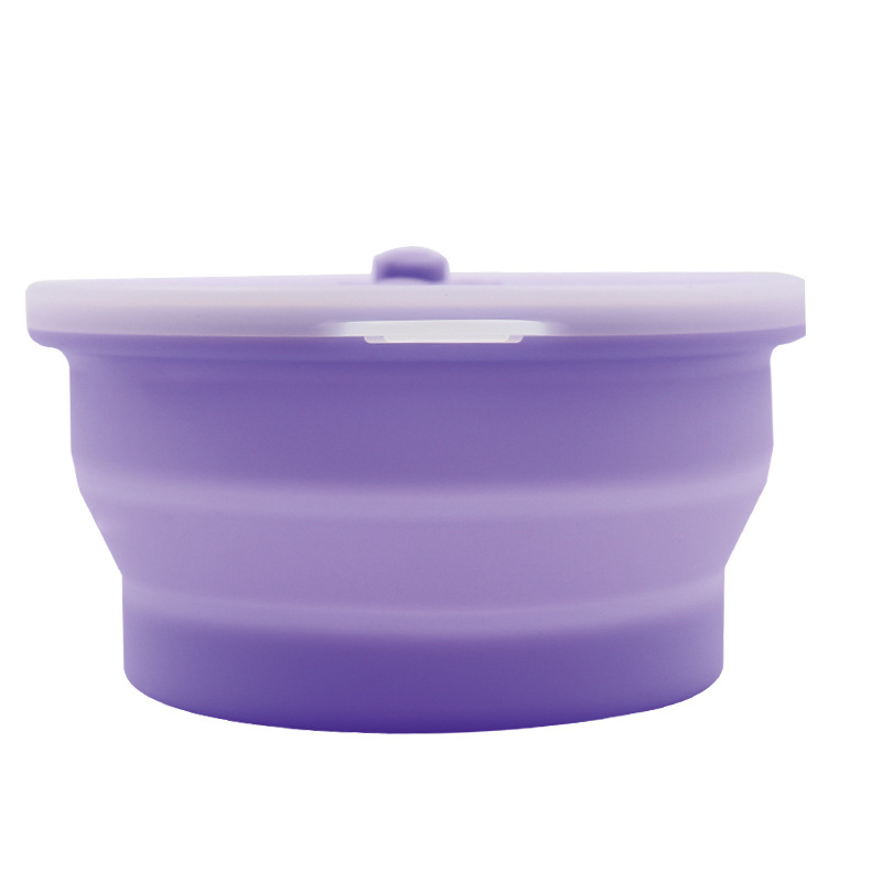Silicone Sealed Fresh-Keeping Box, Refrigerator Kitchen Lunch Box, Microwave Heating Round Lunch Box.
