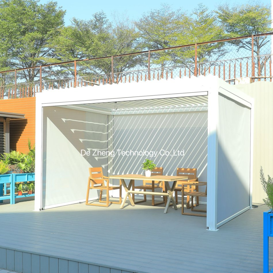Decorative Outdoor Opening Louvre Roof Aluminium Pergola Awning Garden Gazebo