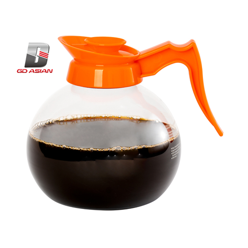 High quality 1.8L Black Glass Coffee Decanter Coffee Pot