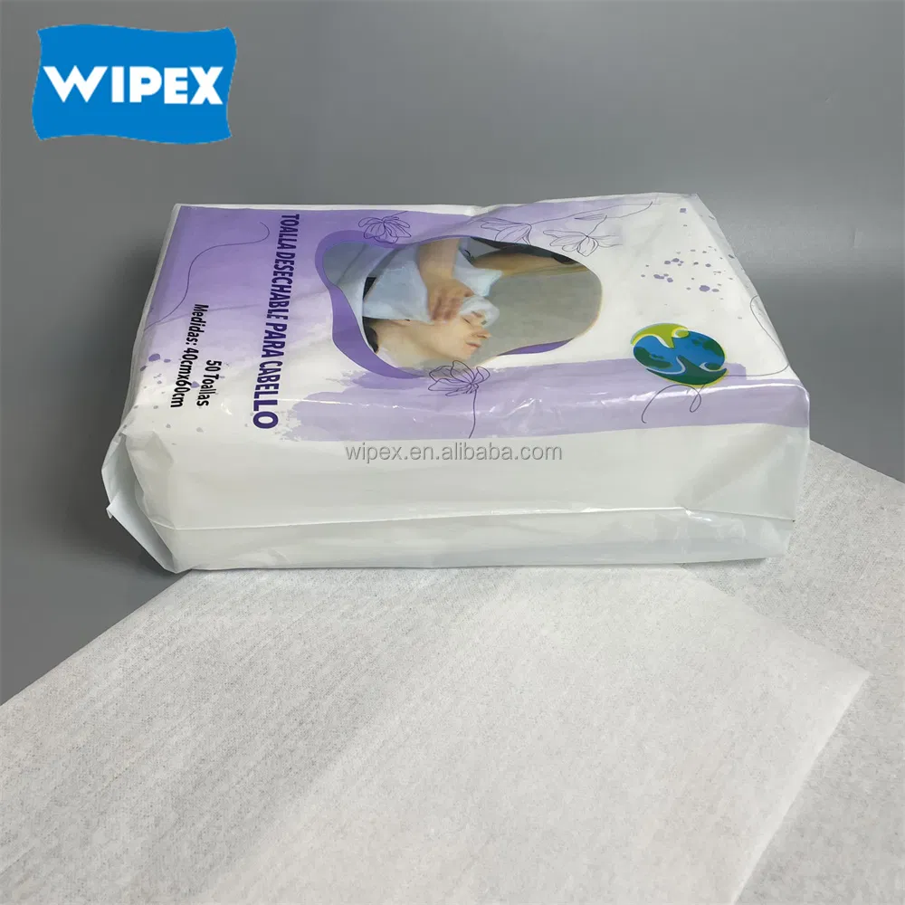 Disposable Hair Towel Hotel Beauty Salon Traveling Cellulose Fiber Tissue Towel
