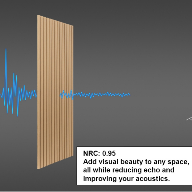 Luxury Wood Veneer Acoustic Slat Panel for Home Decoration and Sound Absorption