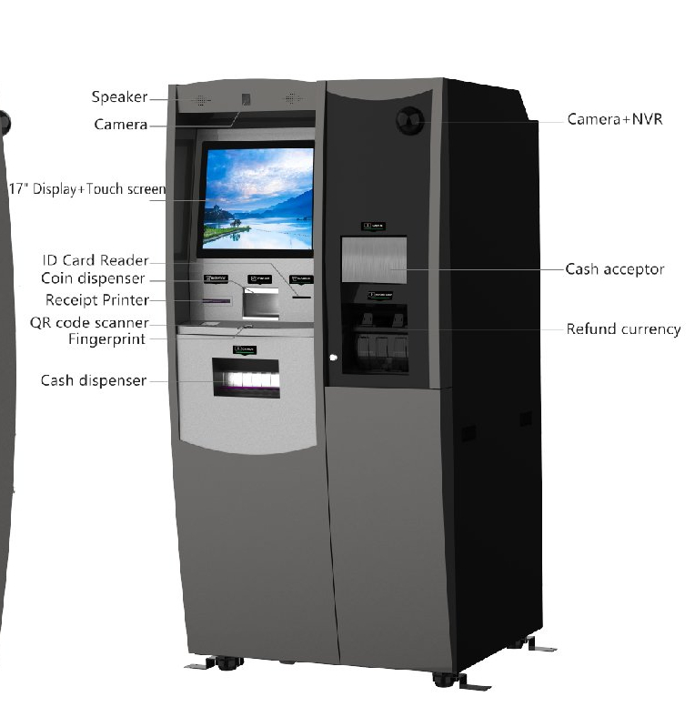 Casino Cash Dispenser Deposit Buy/Sale Bitcoin Cryptocurrency Exchange Kiosk with Best Software