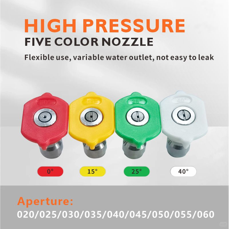 High Pressure Washer Nozzle Water Spray Gun Nozzle Five Color Nozzle