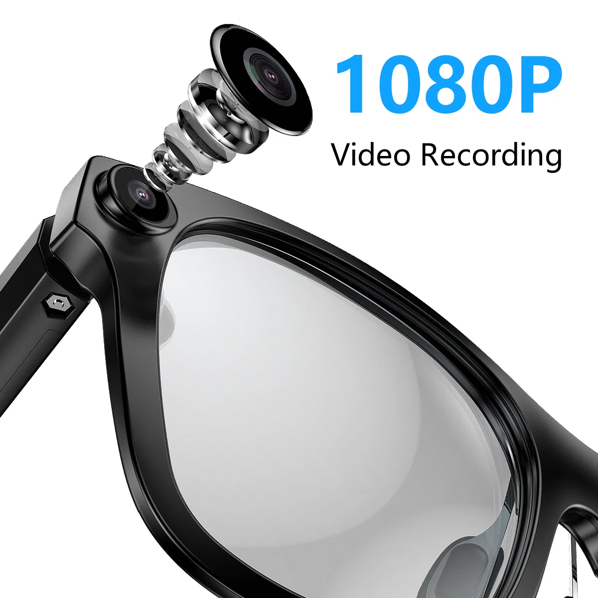 New Intelligent Wearable Headset 2000W Pixel Camera 1080P Video Bt Call Chat WiFi Translation Ai Smart Glasses for Men Women