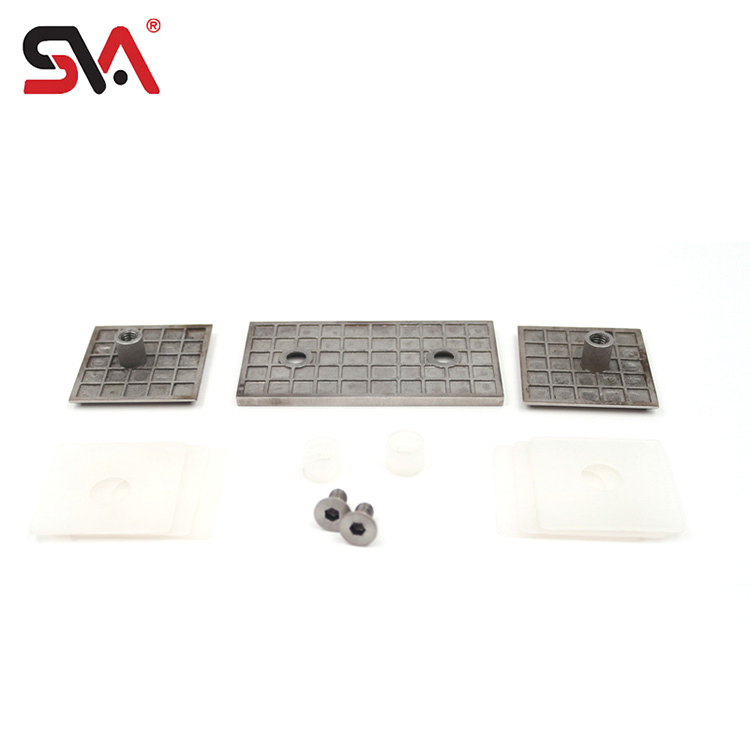 Modern Shower Door Hardware Stainless Steel Glass Connector Corner Clamp