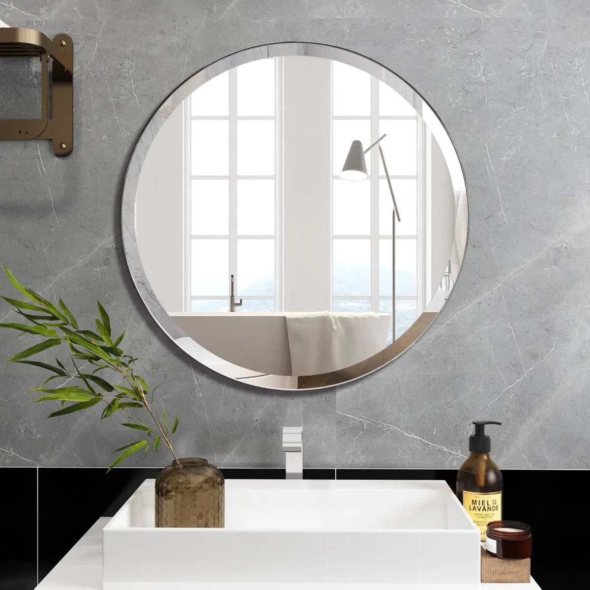 Home LED Mirror Decor Free Standing Full Length Dressing Mirror/Bathroom Mirror/Tempered Glass Mirror Sheet/Aluminum Mirror /Silver Mirror /Copper-Free Mirror