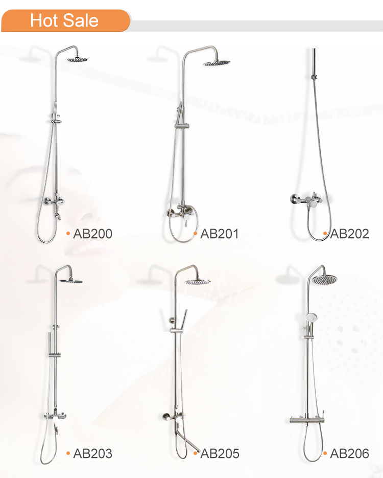 OEM Stainless Steel Accessories Bath Shower Set Brilliant Color