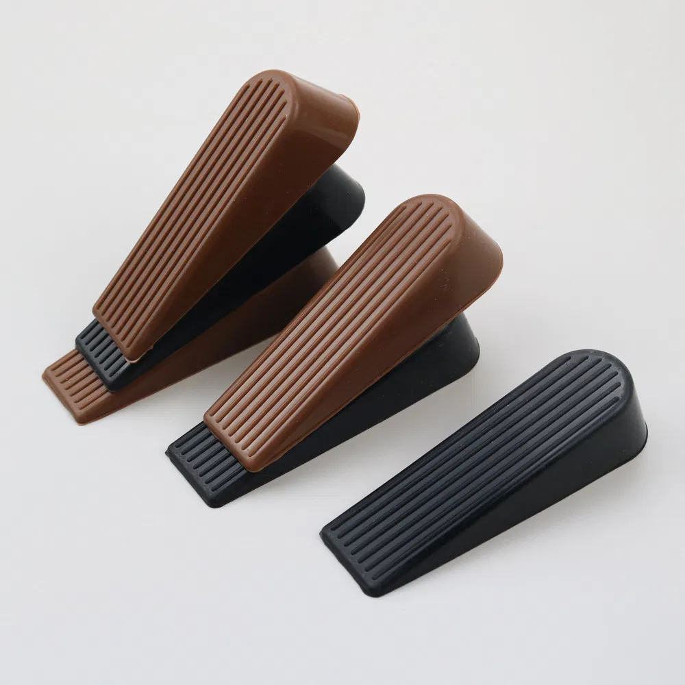 Rubber Door Stopper for Bottom of Door on Floor / Silicone Anti-Slip Baby Safety Door Stop Wedge