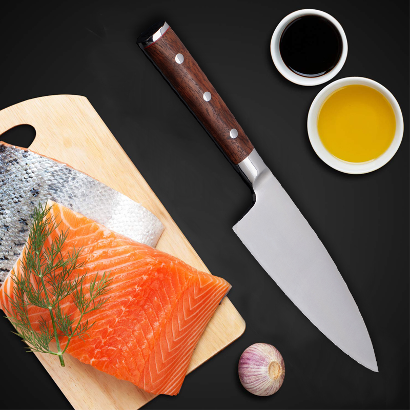Stainless Steel Germany Steel Blade Deba Knife Saya with Non Slip Handle