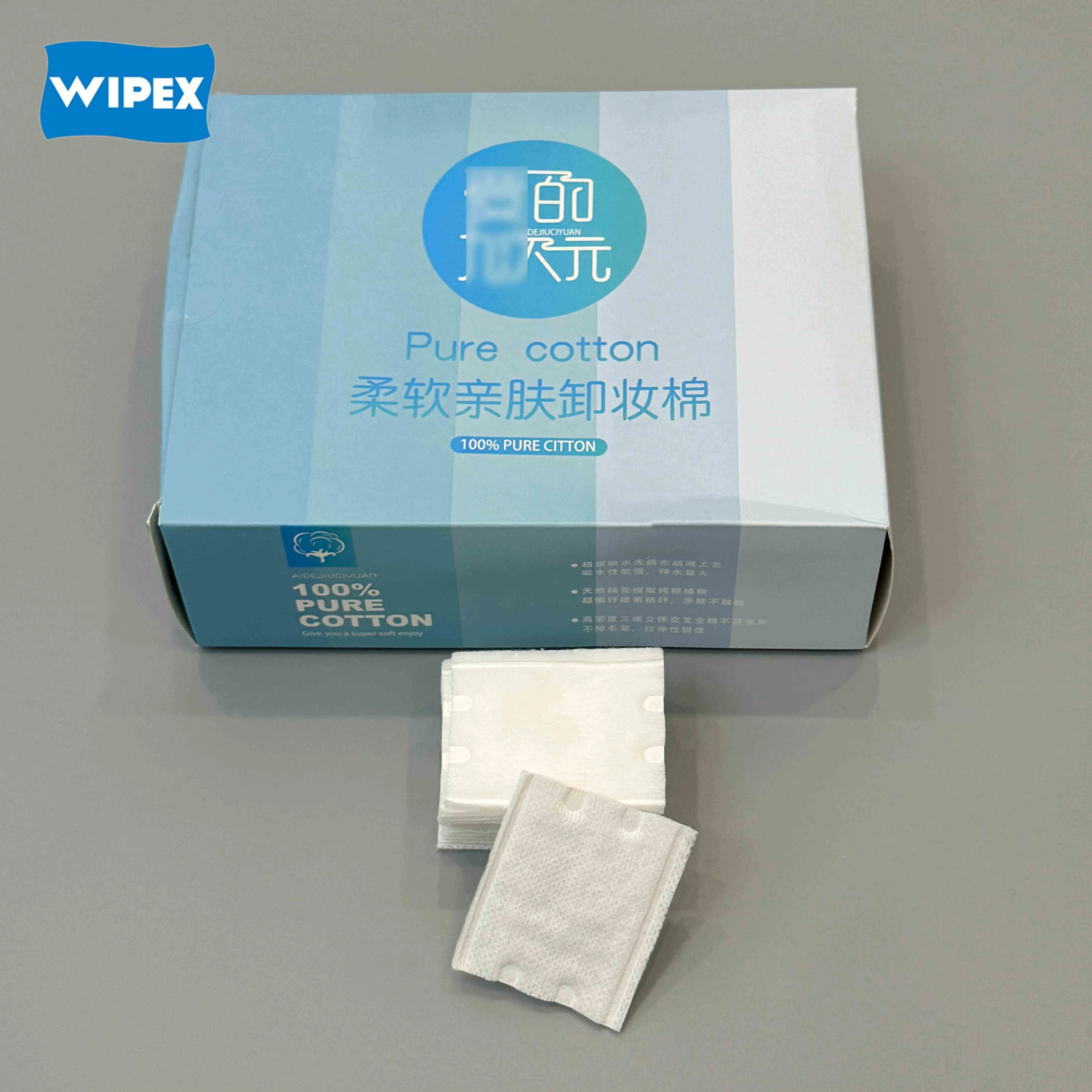 Wipex Facial Eye Makeup Remover Pads Natural Ultra Soft Lint-Free Cosmetic Cotton Pads for Toner