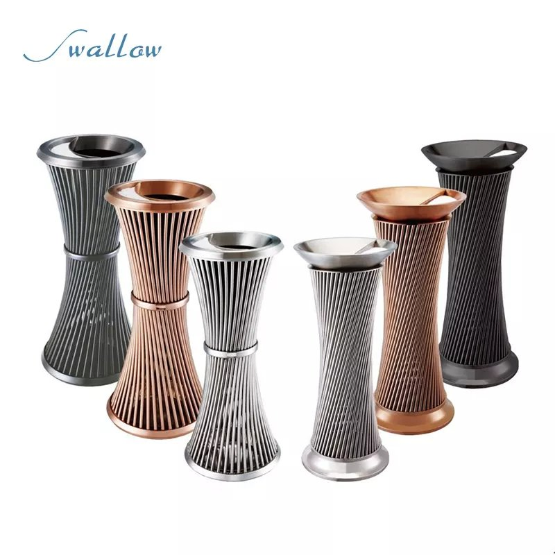 Wholesale Public Round Metal Ashtray Waste Bin