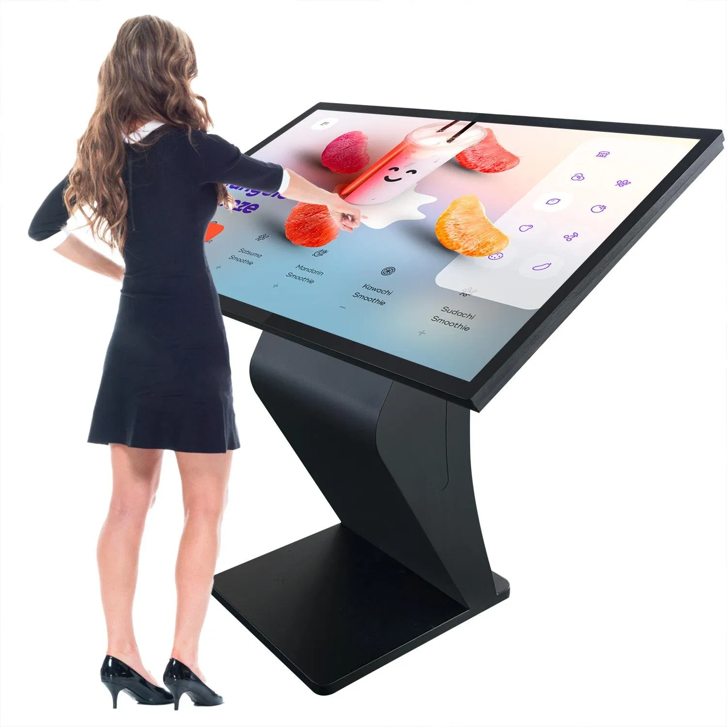 43 49 55 65 Shopping Mall Touch Screen LCD Display Standing Information Lobby Interactive Service Wayfinding Kiosk