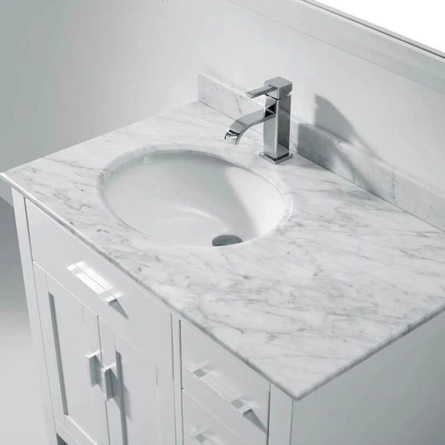 Italy Marble Carrara White Marble Natural Stone Counter Bathroom Vanity Tops
