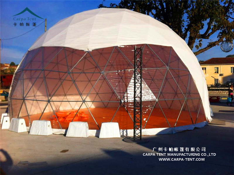 Luxury Decorated Glasshouse Structure Beach Tent