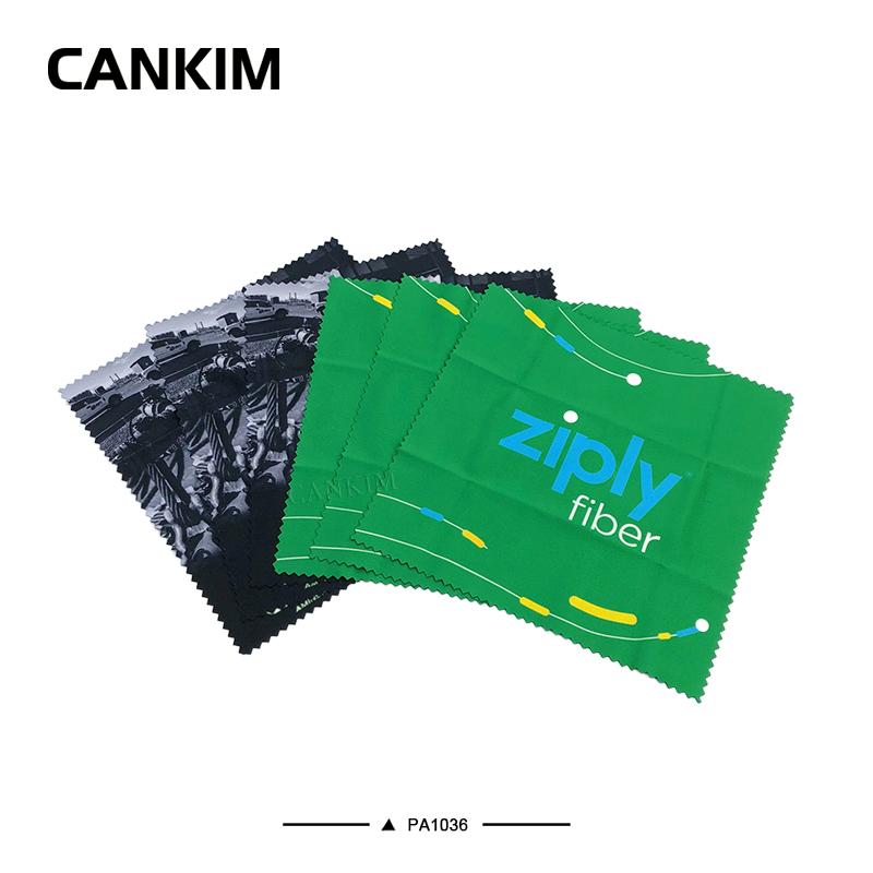 Custom Sunglasses Cleaning Cloth Jewelry Cleaning Microfiber Cloth for Glass with Transparent Snap Pocket Package