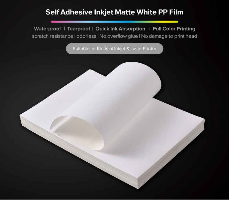 New Rightint A4 Sticker, OEM Shanghai Adhesive Paper Vinyl Film Sticker
