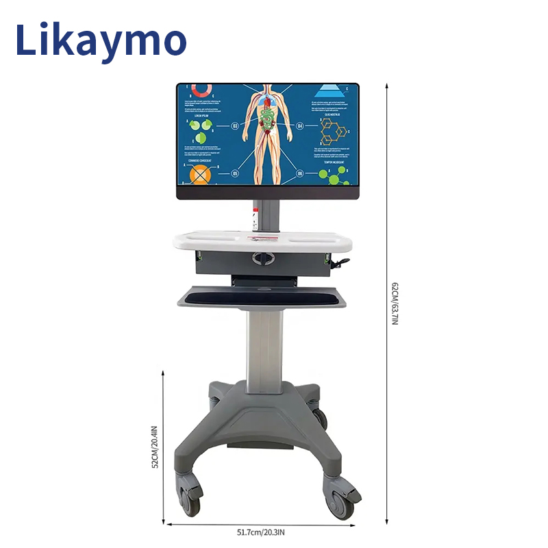 Factory Price Electric Lifting Ward Trolley with All-in-One Computer
