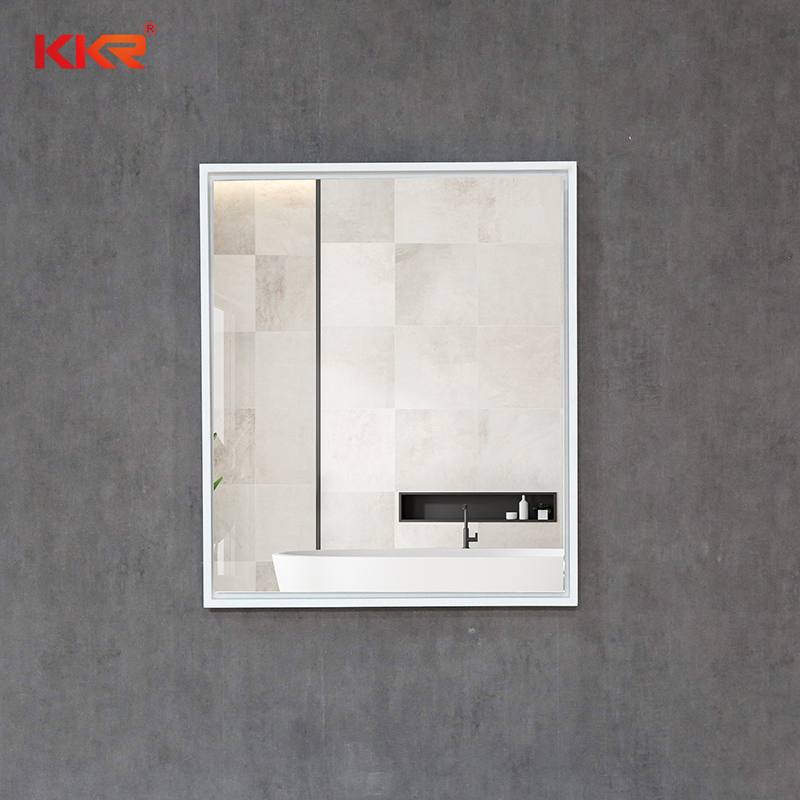 Hotel Marble Texture Solid Surface Frame Bathroom Mirror Mirrors