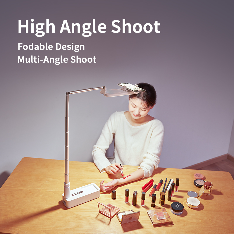 Extendable Selfie Stand, 360° Rotation with Two Phone Holders, Rechargeable Wireless Live Streaming Youtube Tiktok Vloging Video