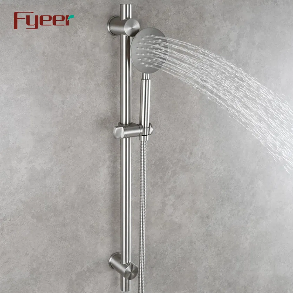 Fyeer 304 Stainless Steel Bathroom Shower Sliding Bar with Hand Shower