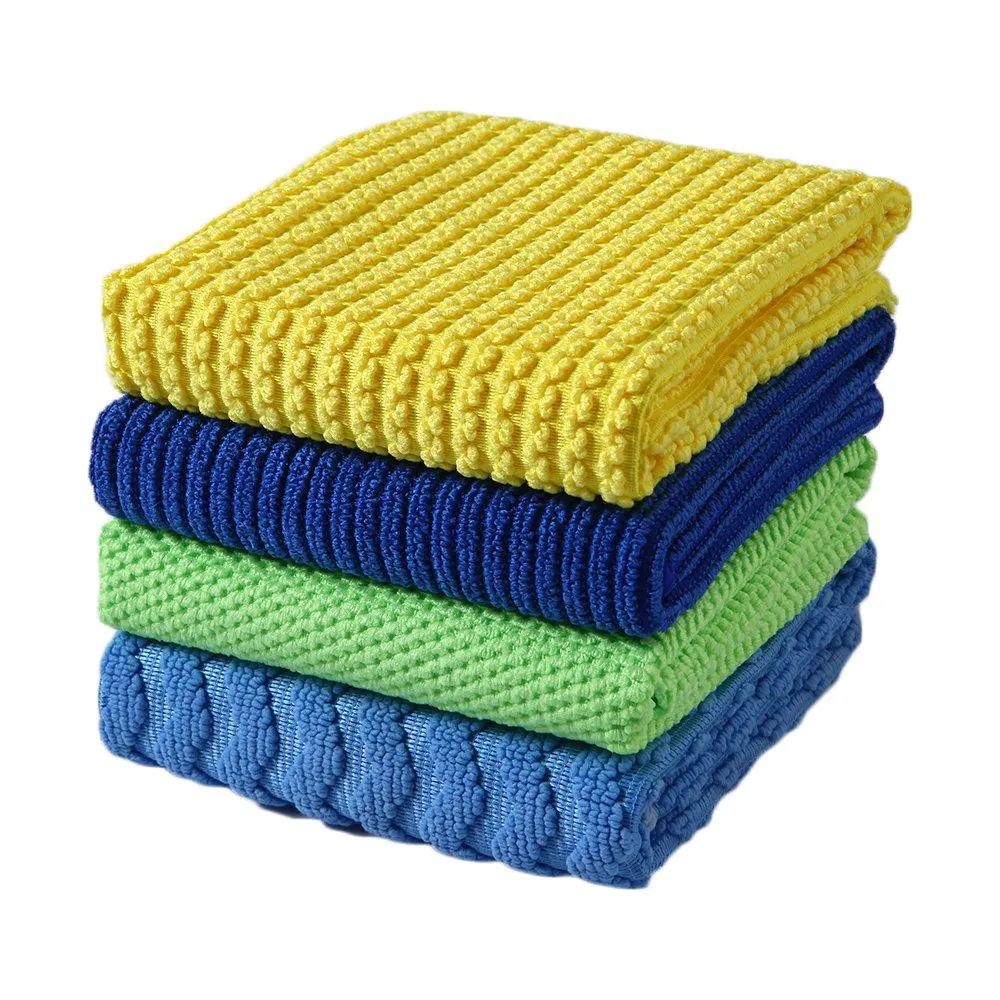 45X70cm 330GSM Jacquard Household Kitchen Cleaning Cloth Microfiber Kandler Towel
