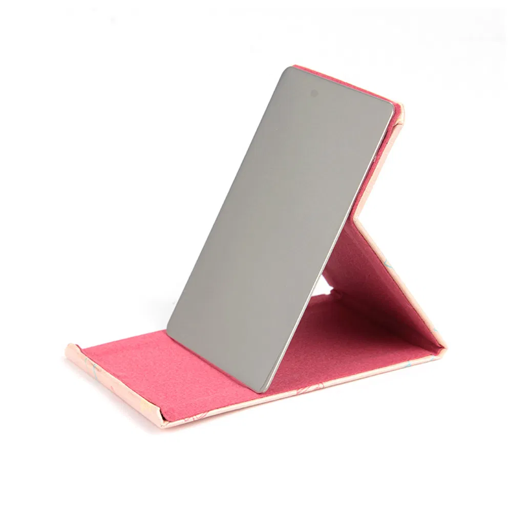 Desktop Makeup Aluminium Compact Metal Mirror Travel Table Folding Pocket Cosmetic Mirror