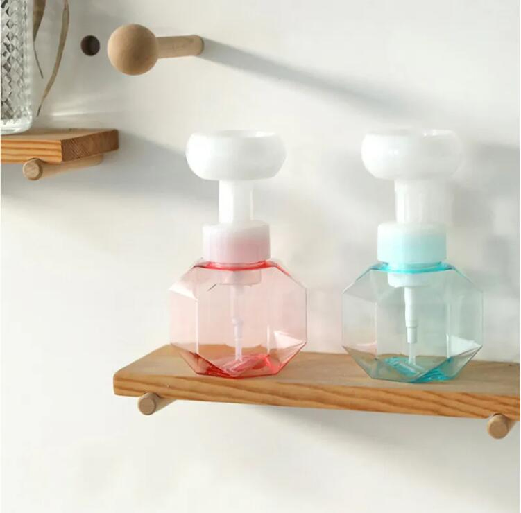 Decorative Flower-Shaped 300ml Liquid Soap Dispenser Foaming Pump Lotion & Shower Gel Bottle