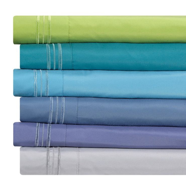 Simple Embroidery 1500 Microfiber Bedding Set