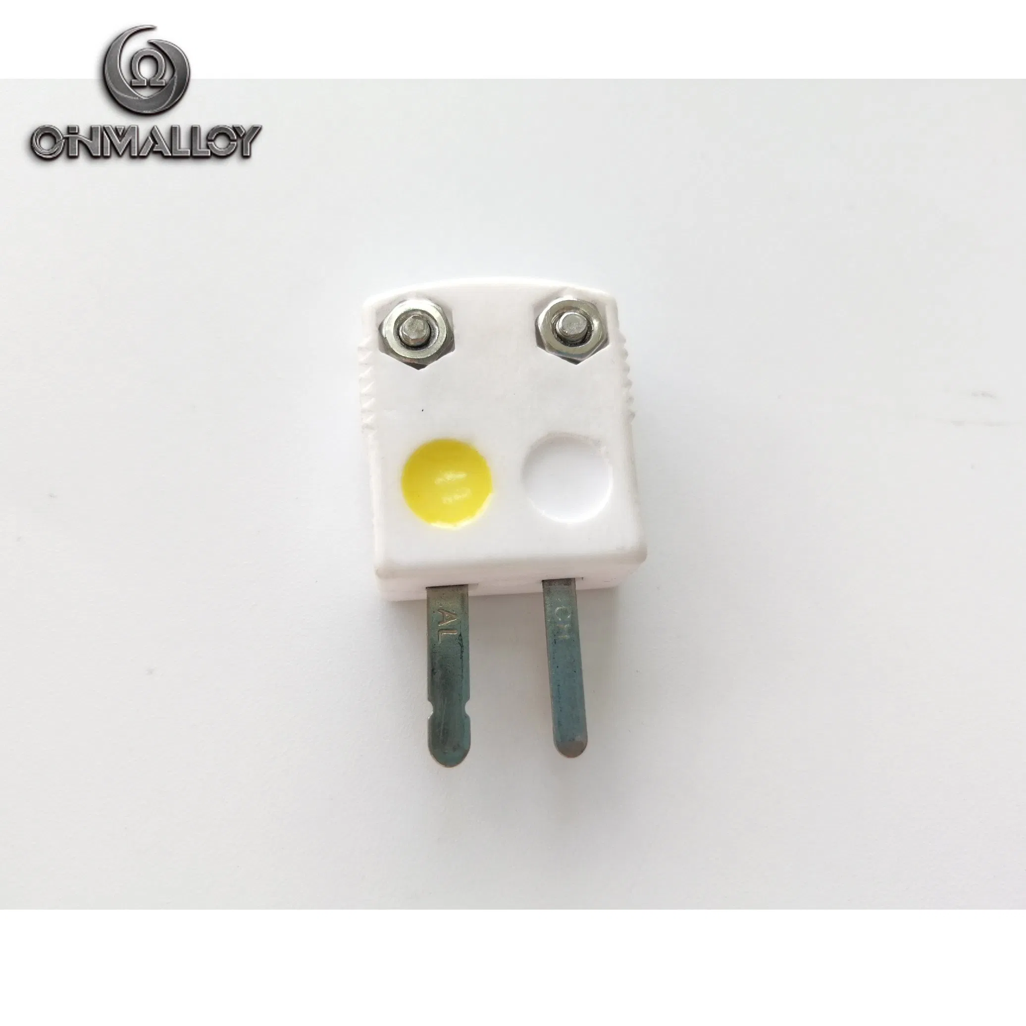 Male Jack K Type Ceramic 500c Thermocouple Connector Fast Response High Accuracy