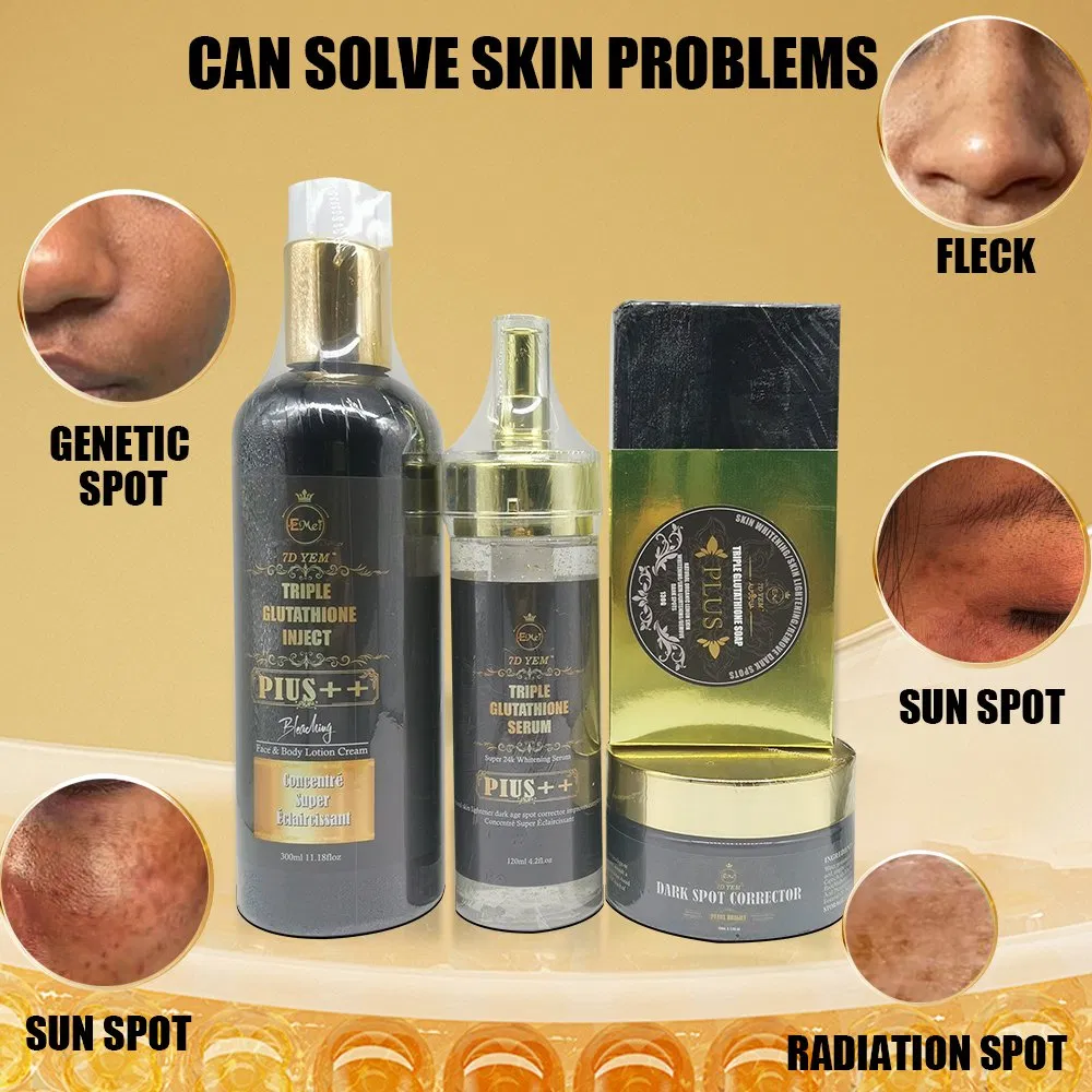 Super Antioxidant Whitening Hydrating Triple Glutathione Skin Care Sets Effective Remove Dark Spots Face Care Sets