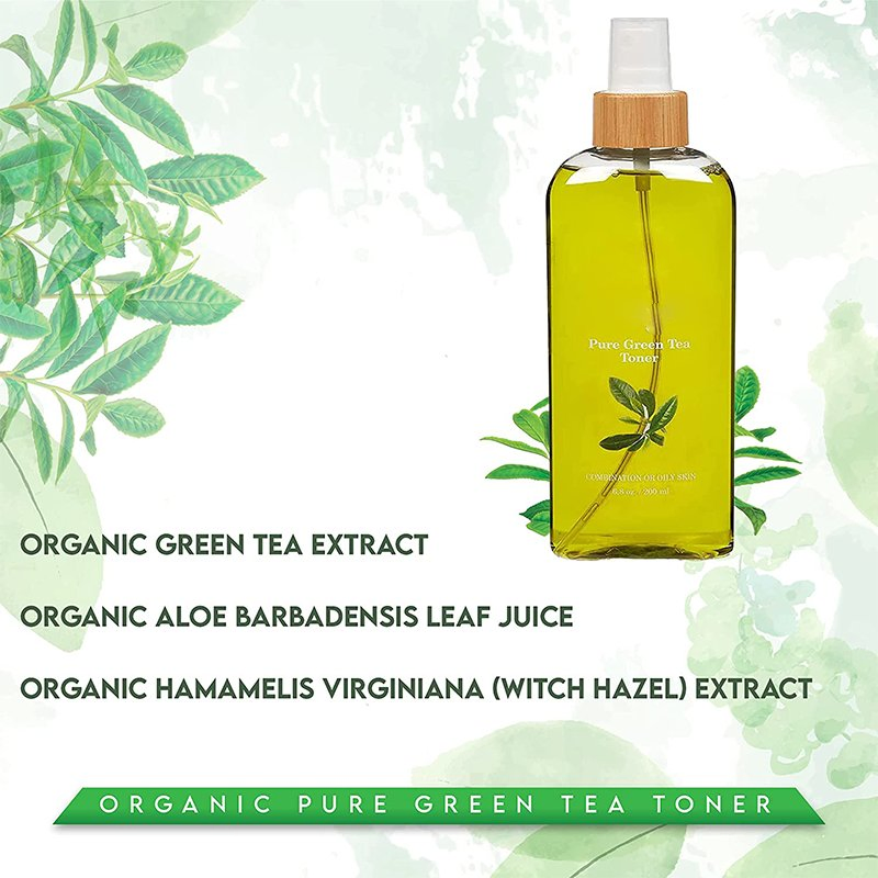 Wholesale Green Tea Facial Toner Remove Acne Moisturizing Soothing Face Spray