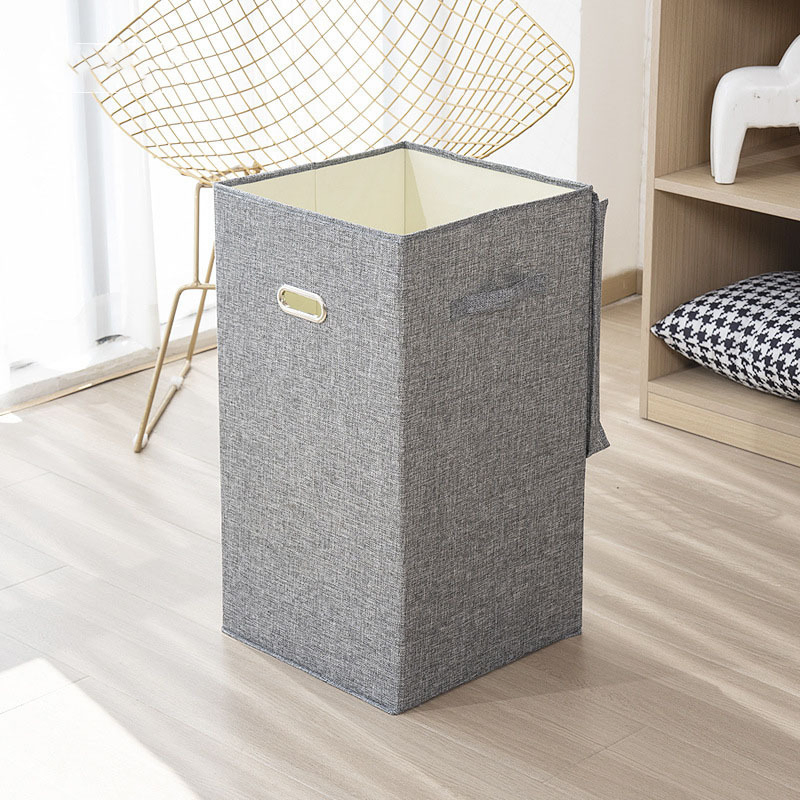 Household Item Foldable Closet Laundry Hamper Basket with Lid